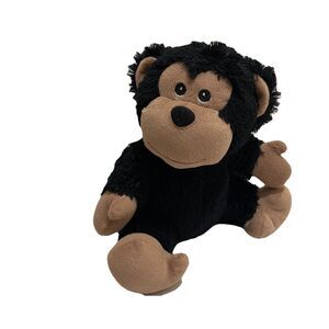 Anico International Monkey Plush Stuffed Animal Head Sideways Black Brown 9"